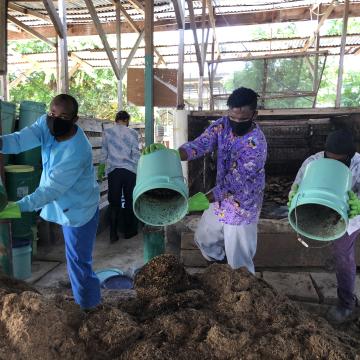 SOIL’s HR Director, Director of Operations and Compost Manager