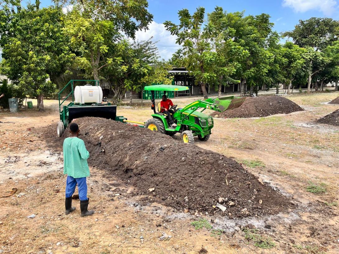 Windrow Turner and Tractor